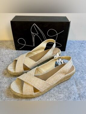 New My Soft Women’s Wedge Heel Espadrille Slingback Sandals / 7.5